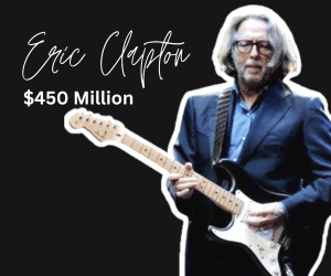 Richest Guitarist 2024_ No2. Eric Clapton Net Worth 450 Million Dollars