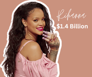 Richest Musician Female 2024 No1. Rihanna Net Worth 1.4 Billion Dollars